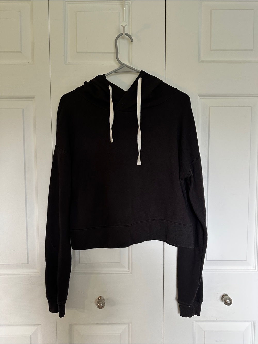 SO Black Hooded Sweatshirt with White Drawstrings